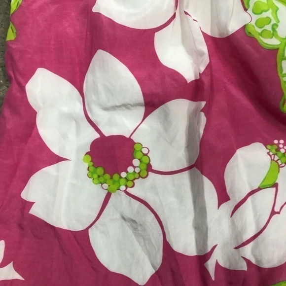 Lilly Pulitzer Blair Printed‎ Silk Dress Hotty Pink She’s A Piston women’s Sz 8 - Picture 4 of 5